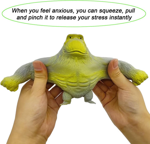 Funny Gray Rubber Monkey Toy, Decompress and Stretch Stress Gorilla, Squeeze Monkey Toy for Kids and Adults