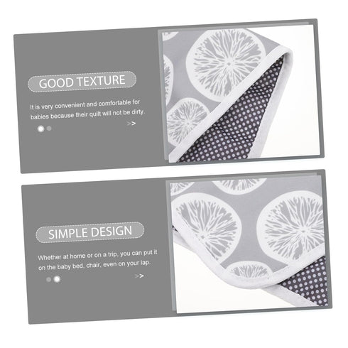 Travel-Friendly Gray Lemon Changing Pad Urinal Mat for Newborns