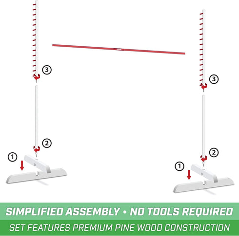 GoSports Get Low Limbo Premium Wooden Game, Sets up in Seconds for Kids & Adults