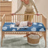 Set 2 Cozy Cartoon Plane Crib Mattress Protector and Baby Changing Table Cover of Soft Crib Cover Premium Polyester