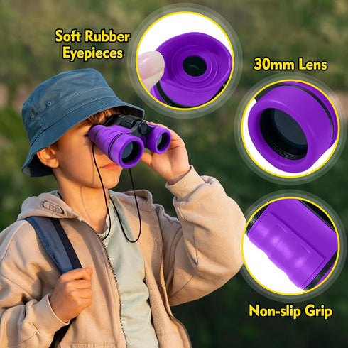 Binocular for Kids, Ages 3-12, Outdoor Gifts Toys for Kids, Perfect for Bird Watching and Camping