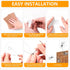 Jolliq (10 Packs) 14" No Drill Metal Furniture Anchors for Baby Proofing, Adhesive Anti-Tip Furniture Wall Safety