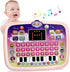 Kid Tablet Toddler Learning Pad, Interactive Educational Toy with Screen for Boys & Girls 3+ (Pink)