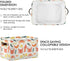 CWUPZAY 1 Pack Lobster Tuna Salmon Storage Basket Canvas Fabric Collapsible Storage Bins Box Organizer Waterproof