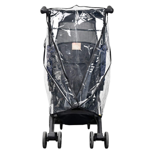 Stroller Rain Cover, Universal Black Clear Baby Travel Weather Shield for Outdoor Protection, Plastic Cover for Winter,