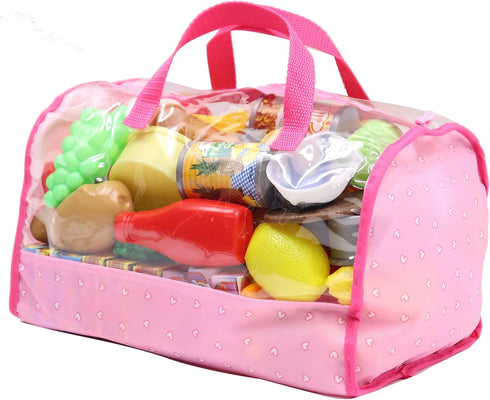 DREAM COLLECTION Flat River Group , Pretend Food Set with Carry Bag - Plastic