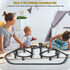 Set 3D 3 4 5 6 7 Electric Train with Elevated Tracks Music, Locomotive Passenger Carriages, Lights & Quiet Mode