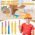 Zentara Toolbox Set 401PCS 5+ Cardboard Construction with Wood Handle Complete Building Kit with Safe Cardboard Cutters