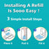 Pails,5-Pack (150 7000 Diaper Pail Refill Bags Compatible with Diaper Genie Easy Roll Signature & Platinum Bags) Hold