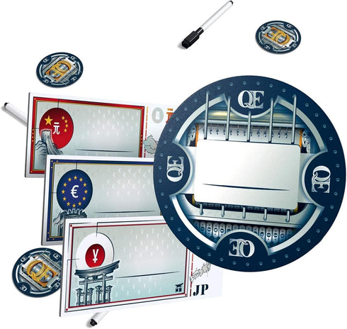 Q.E. Board Game - 3 to 5 Players, 45 Minute Playtime