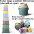 8-Piece Set 6 ZYFLSQ Stacking Cups Baby Toy, - Nesting Cups for Babies Months+, Bath Toys with Pattern for Kids