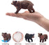 Toymany 6PCS Bear Figurines, Realistic Forest Animals Bear Family Toy Set for Kids
