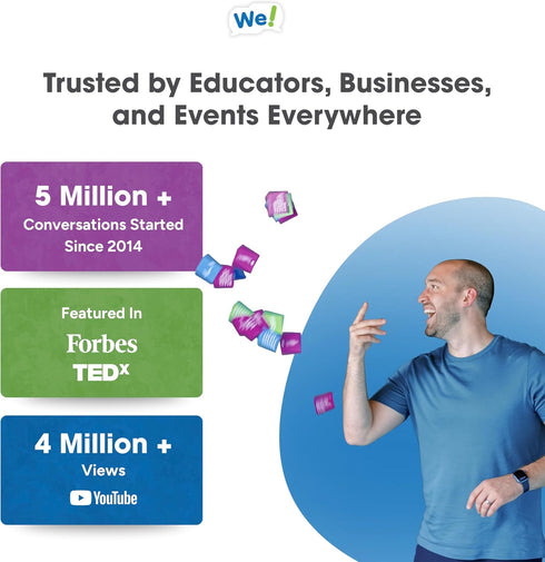 56 We! Engage Cards - Conversation Cards to Build Trust & Connection - Inspiring Pieces with Quotes, Photos