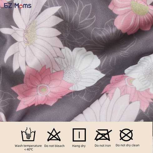 6 Packs 6T EZ Moms Soft Cloth Diaper Covers Reusable Baby Diaper Covers for Girls Portable Rubber Pants for Toddlers