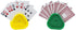 Yuanhe Playing Card Hand Holder Tray, Triangle Shaped Hands-Free Poker Rack Holders, 4 Colors, Set of 16