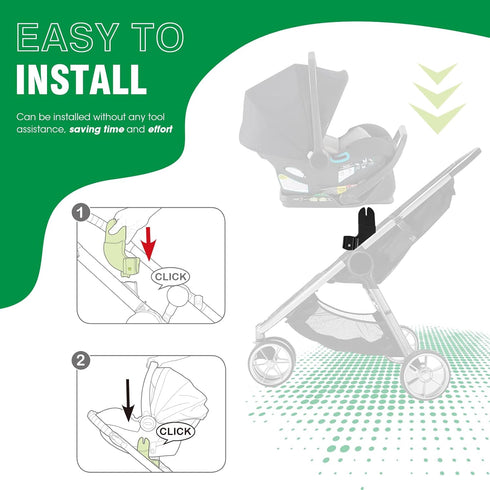 Hiumtree Car Seat Adapter for Stroller Compatible with Baby Jogger (City Go/City Select) & Graco Car Seats City Select