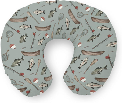 Selgkds Vintage Fishing Nursing Pillow Covers Gender Neutral Fishing Lovers Gift Soft Stretchy