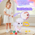 Ylpaprm White Walking Pony with Leash Toy Horses Electric Ponie That Walks,Plush Horse Toy for Kid Talking Musical