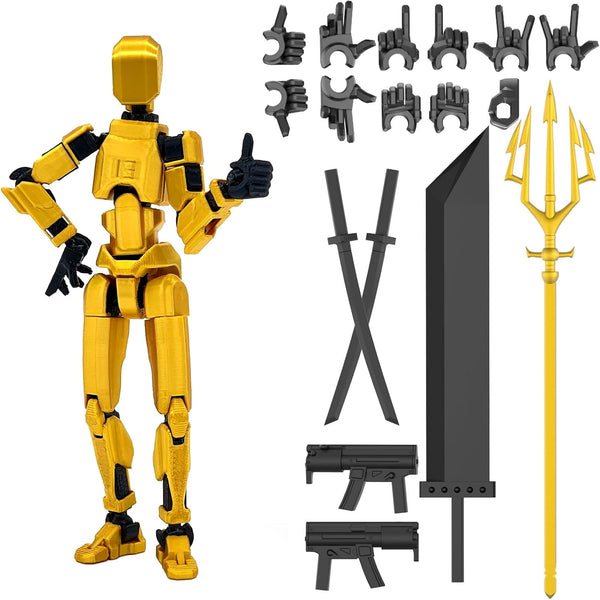 ?Assembled? T13 Action Figure Set, Giant Sword Titan 13 Robot Action Figure, 3D Printed Fidget Toys for Collectors