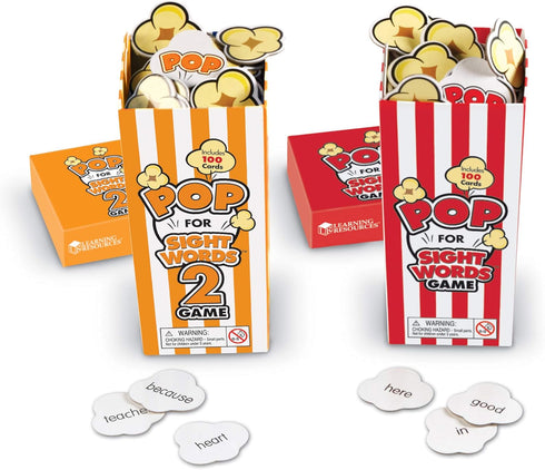 Learning Resources Pop for Sight Words Bundle, Language Building Skill Games, 100 Card Set