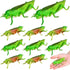 Toyvian 10pcs Plastic Grasshoppers, Insect Figures Toys, Fake Bugs Green for Insect Themed Party Children