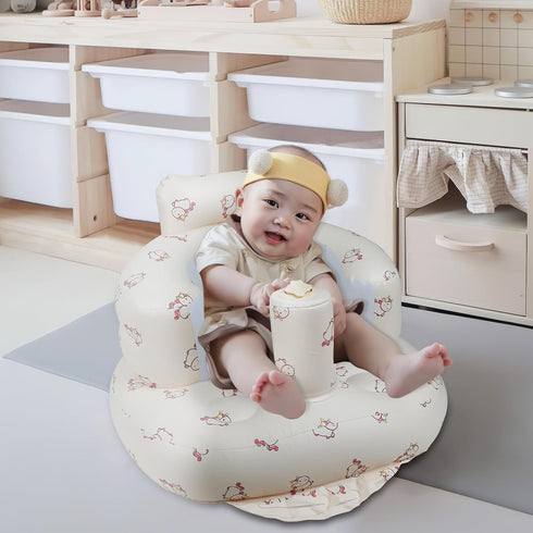 3 EKEPE Inflatable Baby Seat with Built in Pump for Babies Months & Up, Baby Floor Seats for Sitting Up, Blow Up Baby