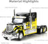 1/64 Scale International Lonestar Heavy Truck Model Semi Trailer Head Toy Alloy Metal Diecast Tow Traktor Toy Gift