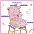 Vahlbeste 4 Booster Seat for Kitchen Chair with Backrest & Adjustable Straps, TPU Waterproof & Anti-Scratch Toddler