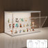 Verssure Clear Display Case for Collectibles, 3-Tier Adjustable Figure Display Case with LED