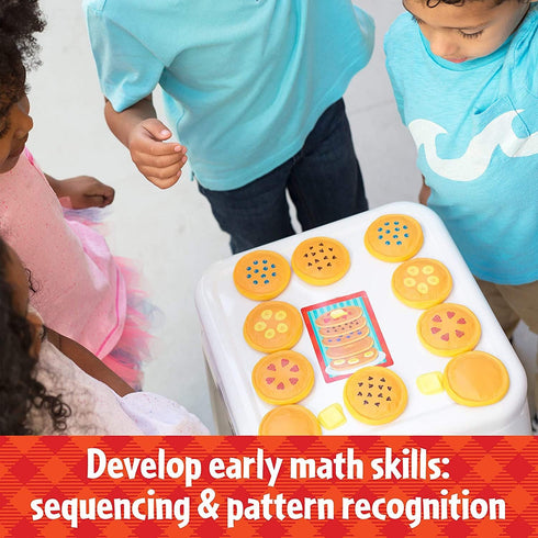 Pancake Pile-Up Sequence Relay Board Game for Preschoolers, 2-4 Players