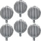 Gejoy 24 Pieces 18 Inch Black and White Striped Balloons, Foil Balloons for Halloween Birthday Decoration