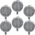 Gejoy 24 Pieces 18 Inch Black and White Striped Balloons, Foil Balloons for Halloween Birthday Decoration
