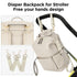 Backpack, Backpack Minsong Diaper Bag Waterproof Leather Diaper Bags With Changing Station for Baby, Fashion Nappy