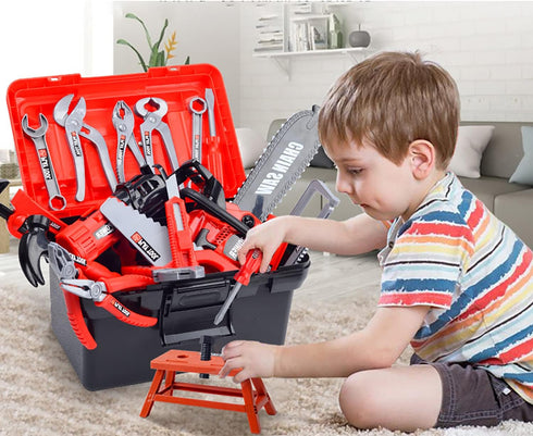 Set, 55 Set 3+ Kids Tool Pcs Kids Tool Pretend Play Toys with Box and Electronic Toy Drill, Toy for Toddler Boys Girl