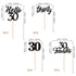 24 PCS 30th Birthday Cupcake Toppers, Hello 30 Cake Topper, Thirty 30 & Fabulous Cupcake Picks, 30th Birthday