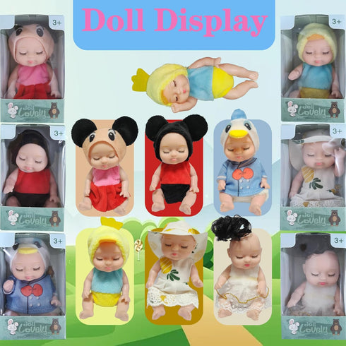 Mini Rebirth Doll Gift Box - Miniature Doll for Kids Over 3 Years Old (Style C)