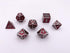 Norse Foundry Set of 7 Vampire Blood Norse Series Full Metal Polyhedral Dice for RPG Math Games DND Pathfinder