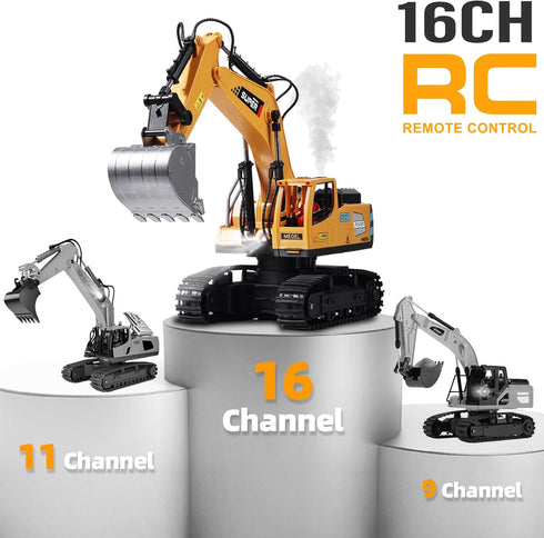 Boys,16 3-5 4-7 8-12 ViRockSign Remote Control Excavator Toys for Channel RC Excavator Construction Toys with Metal
