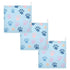 Flradish 3 Pack Set 12 12 Inches Baby Washcloths Pure Cotton Highly Absorbent and Soft Dog Paw Print Baby Towels