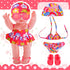 Kajaia 8 Pcs Doll Swimsuit, 18 Inch Doll Clothes and Accessories, Bikini, Dress, Flip Flops, Hat Outfit
