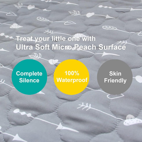 2 Pack Pack Pack 39" 27" and Play Mattress Protector Sheets Fitted Waterproof Playard Mattress Pad Cover, Compatible