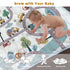 ZNVYPPD 50X50 Tummy (Car,50x50) Baby Play Mats for Floor, Playpen Mat, Car Playmat Non-Slip Cushioned Crawling Mat