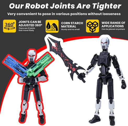 MIGESS T13 Set, 3D T13, Dummy 13 13,t13 Action Figure Printed Toy Titan Action Figure AccessoriesDeath Cape, Skeleton