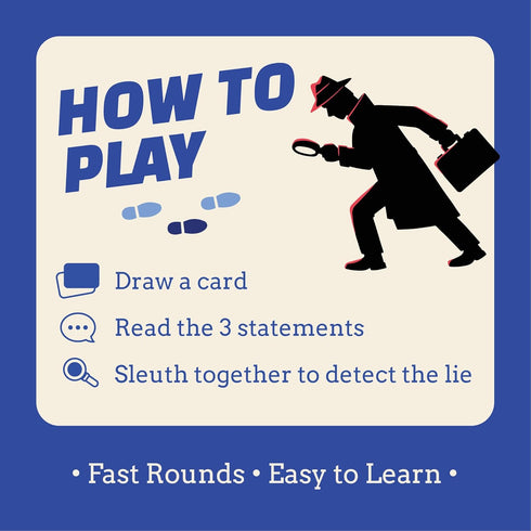 Talking Hearts 300 Truth Sleuth Trivia Game, Two Truths and a Lie Style Trivia with Card Sides