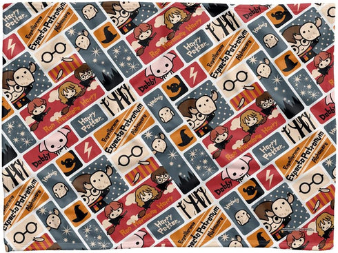 Harry Potter Lightweight Baby Blanket, 30"X40", Cute Chibi Pattern for Infants Girls & Boys