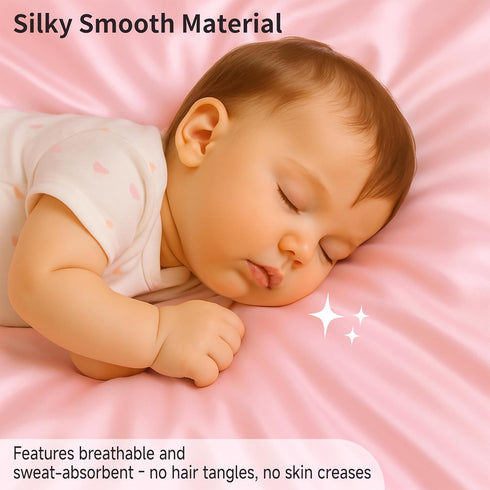 Pack 2 Pack 27x39 Inch Pro Goleem Satin and Play Playard Sheet, Fitted Great for Baby Hair Silky Feeling Playard
