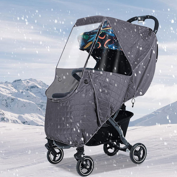 XGOPTS Baby Stroller Cold Weather Shield Winter Universal Windproof Stroller Rain Cover Protection