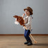 PUNP 36'' Plush Horse Riding Stick with Handsewn Head, Sturdy Wood Stick, Neighing & Clip-Clop Sounds