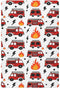 Caikeny Fitted Crib Sheet for Boys Girls Fire Truck Baby Crib Sheets Lighting