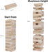 3.2 60pcs GOTHINK Giant Tumble Tower Game, Large Tumbling Tower Stacking to Over FT Wooden Jumbo Blocks for Outside